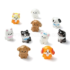 20Pcs 10 Styles Resin Dog Display Decorations&nbsp;DJEW-CJC0010-008
