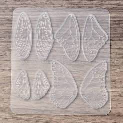 DIYシリコンモールド  レジン型  ウイング  UVレジン用  エポキシ樹脂工芸品作り  ホワイト  127x115x4mm  穴：2mm&nbsp;SIMO-C022-01B