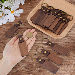 40Pcs Walnut Wood Keychains&nbsp;KEYC-MA0001-01