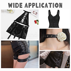 9 Yards Imitation Leather Ribbon with Platinum Plated Alloy Eyelets&nbsp;OCOR-AR0001-65