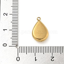 304ステンレススチールラインストーンペンダント  ゴールドカラー  ティアドロップ  16x10x4mm  穴：1.4mm&nbsp;STAS-I322-27G-03