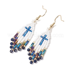 Glass Seed Beads Dangle Earrings&nbsp;EJEW-MZ00737-02