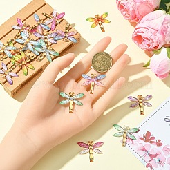 18Pcs 6 Colors Gradient Color Transparent Resin Pendants&nbsp;RESI-YW0004-10