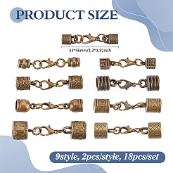 18Pcs Alloy Cord Ends&nbsp;FIND-PH01475