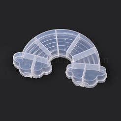 プラスチックビーズ収納ケース  小さな部品用  ハードウェアとクラフト  レインボー  透明  9x14.8x1.9cm&nbsp;CON-C006-25