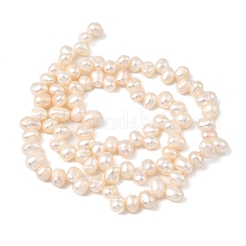 天然養殖淡水パールビーズ連売り  ライス  トップ掘削  グレード3a++  貝殻色  3~4mm  穴：0.6mm  約88個/連  13.78''（35センチメートル）&nbsp;PEAR-I007-04A-02C