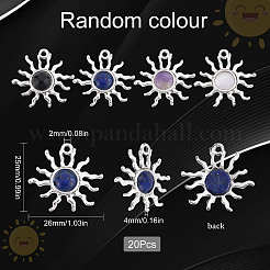 20Pcs Natural Gemstone Pendants&nbsp;FIND-SC0003-99