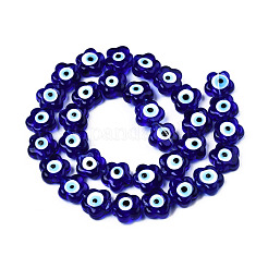 Handmade Evil Eye Lampwork Beads Strands&nbsp;LAMP-N029-008