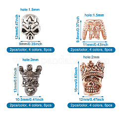 32Pcs 16 Styles Tibetan Style Alloy Beads&nbsp;FIND-FW0001-13