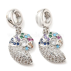 Brass Micro Pave Cubic Zirconia Pendents&nbsp;KK-M247-19P