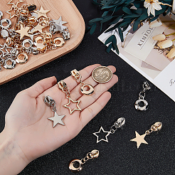 48Pcs 6 Styles Alloy Zipper Sliders with Round Charm&nbsp;DIY-ME0003-69