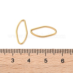 イオンプレーティング（IP）304ステンレス鋼リンクリング  オーバル  18KGP本金メッキ  16x7.5x1mm  内径：14x5mm&nbsp;STAS-C114-05B-G
