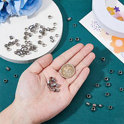 80Pcs 5 Styles 201 & 304 Stainless Steel European Beads&nbsp;STAS-DC0016-74