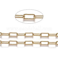 Ion Plating(IP) 304 Stainless Steel Paperclip Chains&nbsp;CHS-A006-01G