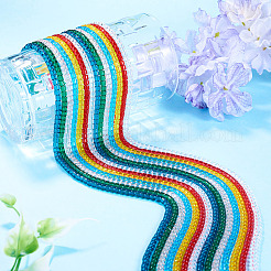 14 Strands 7 Colors Transparent Glass Beads Strands&nbsp;GLAA-TA0004-22