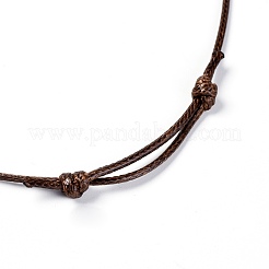 Korean Waxed Polyester Cord Pendants Necklaces&nbsp;NJEW-JN02328-03