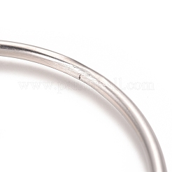 女性用201ステンレススチールプレーンバングルセット7個  ステンレス鋼色  2-3/8インチ（6cm）&nbsp;BJEW-L664-022A-P02