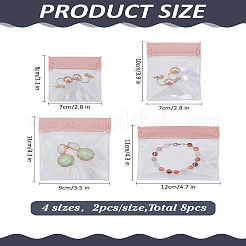8pcs 4 Styles Self-Sealing EVA Jewelry Storage Bag&nbsp;ABAG-LP0001-13