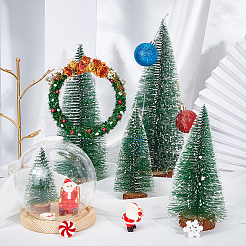 5個 5スタイル 人工ミニ PVC 松葉 クリスマスツリー  クリスマスショッピングモールの窓デスクトップ装飾用  濃い緑  55~108x105.5~300mm  1個/スタイル&nbsp;AJEW-GA0005-94