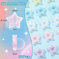 50Pcs Transparent Acrylic Beads&nbsp;SACR-CJ0001-65