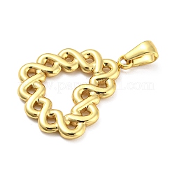 304ステンレスペンダント  ハートチャーム  ゴールドカラー  26x27.5x2mm  穴：5x3mm&nbsp;STAS-E201-04G