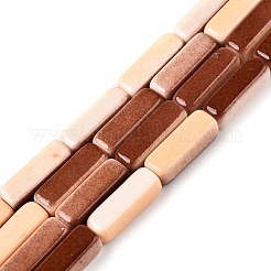 スプレープリント合成ターコイズビーズ連売り  染め  直方体の  桃パフ  13x4x4mm  穴：1.2mm  約29個/連  14.88''（37.8センチメートル）&nbsp;UNKW-T001-12