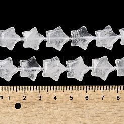 天然石クオーツクリスタルビーズ連売り  水晶  膨らんだ星  14~15.5x15~16x6.5~7mm  穴：1mm  約24~25個/連  15.55''~15.95''（39.5~40.5センチメートル）&nbsp;G-NH0005-027