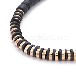 Handmade Polymer Clay Heishi Beads Beaded Necklaces&nbsp;NJEW-JN02901-05