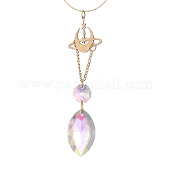 Brass & Crystal Suncatchers&nbsp;HJEW-G018-04C-G