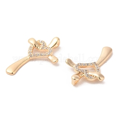 Brass & Cubic Zirconia Pendants&nbsp;KK-G468-43G