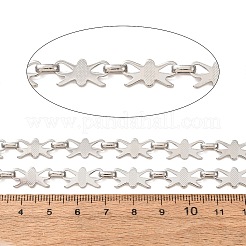 304 Stainless Steel Bowknot Link Chains&nbsp;SA-CBAE0F2-12P