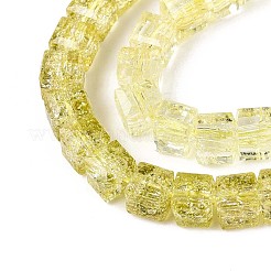 Crackle Transparent Glass Beads Strands&nbsp;GLAA-N062-6mm-05