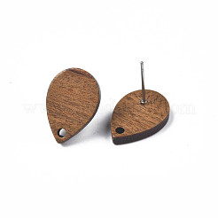Walnut Wood Stud Earring Findings&nbsp;MAK-N033-007