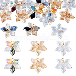 18Pcs 3 Styles Glass Pendants&nbsp;PALLOY-TA00343