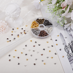 900Pcs 6 Colors Iron Crimp Beads Covers&nbsp;IFIN-PA0001-07B