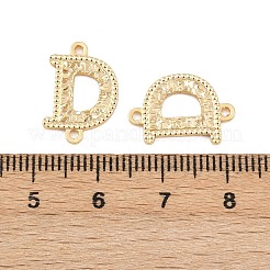 Brass Textured Letter D Links Connector Charms&nbsp;KK-A274-18G