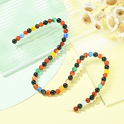 Natural Agate Beads Strands&nbsp;G-YW0001-33B