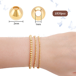 Brass Round Spacer Beads&nbsp;KK-PH0006-40C
