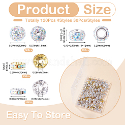 60Pcs 2 Styles Polymer Clay with Rhinestone Beads&nbsp;DIY-TA0016-14