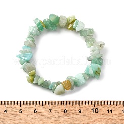 Unisex Chip Natural Flower Amazonite Beaded Stretch Bracelets&nbsp;BJEW-S143-26