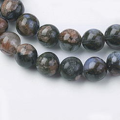 Natural Glaucophane Beads Strands&nbsp;G-F560-8mm-C01