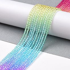 Transparent Gradient Color Glass Beads Strands&nbsp;GLAA-G101-2mm-04