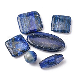 天然石ラピスラズリビーズ  四角形＆丸形＆楕円形  混合図形  25~50x12~37x7~11mm  穴：0.8mm&nbsp;G-K311-15A