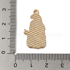 感謝祭の日の金色合金エナメルペンダント  ノームとカボチャ  27x14.5x1.5mm  穴：1.8mm&nbsp;ENAM-M002-02O-G