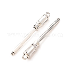 合金のチベット風チャーム  ドライバーチャーム  アンティークシルバー  33.5x4.5mm  穴：1mm  約769個/1000g&nbsp;AL-CBA5212-24AS