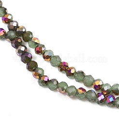 Electroplate Glass Beads Stradns&nbsp;EGLA-H114-02B-13