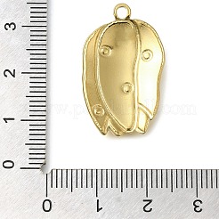 イオンプレーティング（IP）304ステンレスペンダント  花のチャーム  18KGP本金メッキ  27.5x17x3mm  穴：2mm&nbsp;STAS-I310-19G