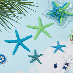 8Pcs 4 Styles Resin & Acrylic Artificial Starfish Ornaments&nbsp;OACR-WR0001-07