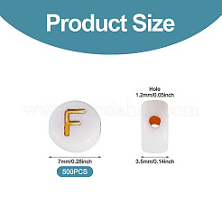 500Pcs Plating Acrylic Beads&nbsp;PACR-TADJ0001-01F