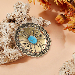 1Pc Oval with Flower Pattern Alloy Buckles&nbsp;FIND-CL0002-52B
